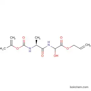 Molecular Structure of 89625-93-4 (Glycine, 2-hydroxy-N-[N-[(2-propenyloxy)carbonyl]-L-alanyl]-, 2-propenyl
ester)