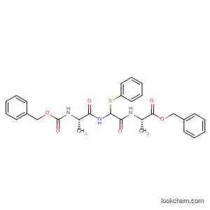 Molecular Structure of 89626-29-9 (L-Alanine,
N-[N-[N-[(phenylmethoxy)carbonyl]-L-alanyl]-2-(phenylthio)glycyl]-,
phenylmethyl ester)