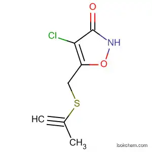 Molecular Structure of 89660-99-1 (3(2H)-Isoxazolone, 4-chloro-5-[(2-propynylthio)methyl]-)