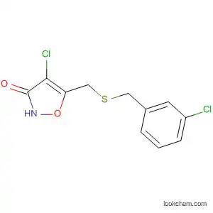 Molecular Structure of 89661-02-9 (3(2H)-Isoxazolone, 4-chloro-5-[[[(3-chlorophenyl)methyl]thio]methyl]-)