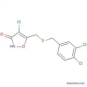 Molecular Structure of 89661-05-2 (3(2H)-Isoxazolone, 4-chloro-5-[[[(3,4-dichlorophenyl)methyl]thio]methyl]-)