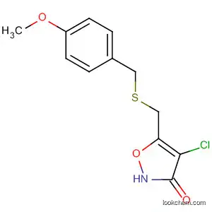 Molecular Structure of 89661-08-5 (3(2H)-Isoxazolone, 4-chloro-5-[[[(4-methoxyphenyl)methyl]thio]methyl]-)
