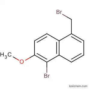 Molecular Structure of 89722-16-7 (Naphthalene, 1-bromo-5-(bromomethyl)-2-methoxy-)