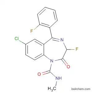 Molecular Structure of 89722-80-5 (1H-1,4-Benzodiazepine-1-carboxamide,
7-chloro-3-fluoro-5-(2-fluorophenyl)-2,3-dihydro-N-methyl-2-oxo-)