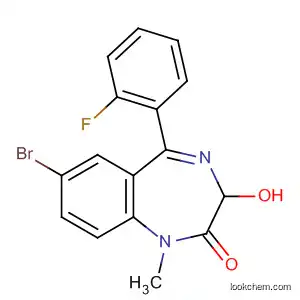 Molecular Structure of 89722-81-6 (2H-1,4-Benzodiazepin-2-one,
7-bromo-5-(2-fluorophenyl)-1,3-dihydro-3-hydroxy-1-methyl-)