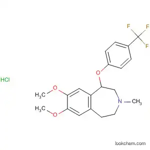 Molecular Structure of 89739-28-6 (1H-3-Benzazepine,
2,3,4,5-tetrahydro-7,8-dimethoxy-3-methyl-1-[4-(trifluoromethyl)phenoxy]
-, hydrochloride)