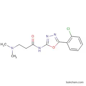 Molecular Structure of 89757-71-1 (Propanamide,
N-[5-(2-chlorophenyl)-1,3,4-oxadiazol-2-yl]-3-(dimethylamino)-)