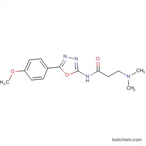 Molecular Structure of 89757-73-3 (Propanamide,
3-(dimethylamino)-N-[5-(4-methoxyphenyl)-1,3,4-oxadiazol-2-yl]-)