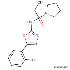 Molecular Structure of 89757-87-9 (1-Pyrrolidinepropanamide, N-[5-(2-chlorophenyl)-1,3,4-oxadiazol-2-yl]-)