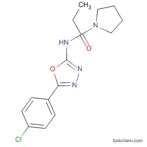 Molecular Structure of 89757-88-0 (1-Pyrrolidinepropanamide, N-[5-(4-chlorophenyl)-1,3,4-oxadiazol-2-yl]-)