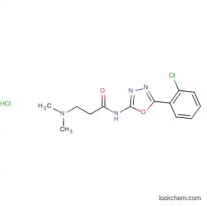 Molecular Structure of 89757-95-9 (Propanamide,
N-[5-(2-chlorophenyl)-1,3,4-oxadiazol-2-yl]-3-(dimethylamino)-,
monohydrochloride)