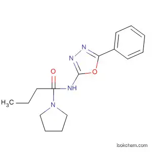 Molecular Structure of 89758-34-9 (1-Pyrrolidinebutanamide, N-(5-phenyl-1,3,4-oxadiazol-2-yl)-)