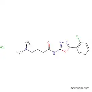 Molecular Structure of 89758-43-0 (Butanamide,
N-[5-(2-chlorophenyl)-1,3,4-oxadiazol-2-yl]-4-(dimethylamino)-,
monohydrochloride)