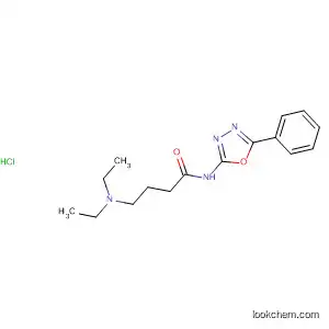 Molecular Structure of 89758-46-3 (Butanamide, 4-(diethylamino)-N-(5-phenyl-1,3,4-oxadiazol-2-yl)-,
monohydrochloride)