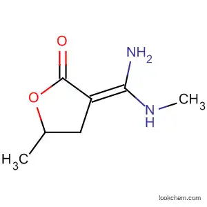Molecular Structure of 89810-23-1 (2(3H)-Furanone, 3-[amino(methylamino)methylene]dihydro-5-methyl-,
(E)-)