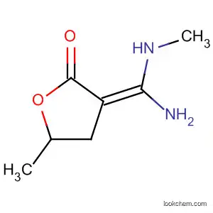 Molecular Structure of 89810-24-2 (2(3H)-Furanone, 3-[amino(methylamino)methylene]dihydro-5-methyl-,
(Z)-)