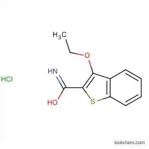 Molecular Structure of 89846-32-2 (Benzo[b]thiophene-2-carboximidic acid, 3-hydroxy-, ethyl ester,
hydrochloride)