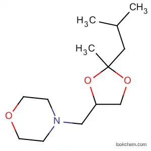 Molecular Structure of 89857-74-9 (Morpholine, 4-[[2-methyl-2-(2-methylpropyl)-1,3-dioxolan-4-yl]methyl]-)