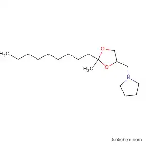 Molecular Structure of 89857-76-1 (Pyrrolidine, 1-[(2-methyl-2-nonyl-1,3-dioxolan-4-yl)methyl]-)