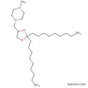 Molecular Structure of 89857-87-4 (Piperazine, 1-[(2,2-dinonyl-1,3-dioxolan-4-yl)methyl]-4-methyl-)