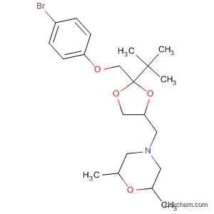 Molecular Structure of 89858-15-1 (Morpholine,
4-[[2-[(4-bromophenoxy)methyl]-2-(1,1-dimethylethyl)-1,3-dioxolan-4-yl]
methyl]-2,6-dimethyl-)