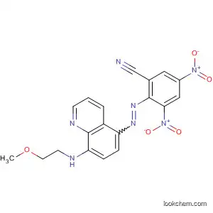 Molecular Structure of 89903-87-7 (Benzonitrile, 2-[[8-[(2-methoxyethyl)amino]-5-quinolinyl]azo]-3,5-dinitro-)