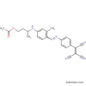 Molecular Structure of 89904-09-6 (Ethenetricarbonitrile,
[4-[[4-[[2-(acetyloxy)ethyl]ethylamino]-2-methylphenyl]azo]phenyl]-)