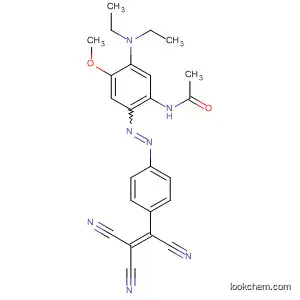 Molecular Structure of 89904-17-6 (Acetamide,
N-[5-(diethylamino)-4-methoxy-2-[[4-(tricyanoethenyl)phenyl]azo]phenyl]
-)