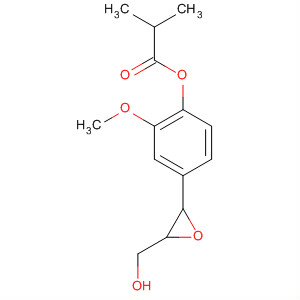Molecular Structure of 89955-44-2 (Propanoic acid, 2-methyl-,
4-[3-(hydroxymethyl)oxiranyl]-2-methoxyphenyl ester)
