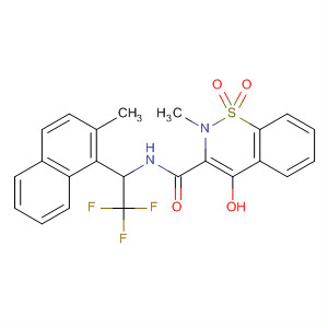 Molecular Structure of 89961-44-4 (2H-1,2-Benzothiazine-3-carboxamide,
4-hydroxy-2-methyl-N-[2,2,2-trifluoro-1-(methylnaphthalenyl)ethyl]-,
1,1-dioxide)