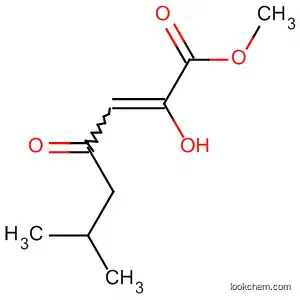 Molecular Structure of 89966-30-3 (2-Heptenoic acid, 2-hydroxy-6-methyl-4-oxo-, methyl ester)