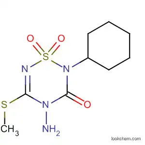 Molecular Structure of 89968-38-7 (2H-1,2,4,6-Thiatriazin-3(4H)-one, 4-amino-2-cyclohexyl-5-(methylthio)-,
1,1-dioxide)