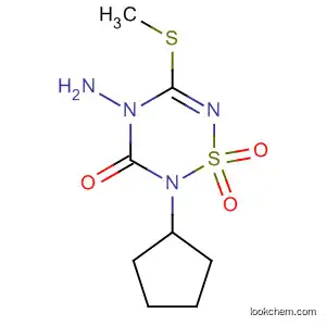Molecular Structure of 89968-39-8 (2H-1,2,4,6-Thiatriazin-3(4H)-one,
4-amino-2-cyclopentyl-5-(methylthio)-, 1,1-dioxide)