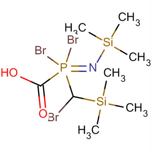 Molecular Structure of 89982-65-0 (Phosphonimidic dibromide,
P-[bromo(trimethylsilyl)methyl]-N-(trimethylsilyl)-)