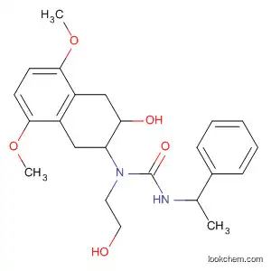 Molecular Structure of 89991-04-8 (Urea,
N-(2-hydroxyethyl)-N'-(1-phenylethyl)-N-(1,2,3,4-tetrahydro-3-hydroxy-5,
8-dimethoxy-2-naphthalenyl)-, trans-)