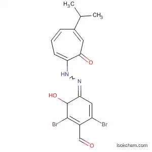 Molecular Structure of 90035-78-2 (Benzaldehyde, 3,5-dibromo-2-hydroxy-,
[5-(1-methylethyl)-7-oxo-1,3,5-cycloheptatrien-1-yl]hydrazone)