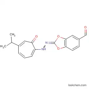 1,3-Benzodioxole-5-carboxaldehyde,
[5-(1-methylethyl)-7-oxo-1,3,5-cycloheptatrien-1-yl]hydrazone