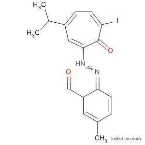 Molecular Structure of 90035-90-8 (Benzaldehyde, 4-methyl-,
[6-iodo-3-(1-methylethyl)-7-oxo-1,3,5-cycloheptatrien-1-yl]hydrazone)