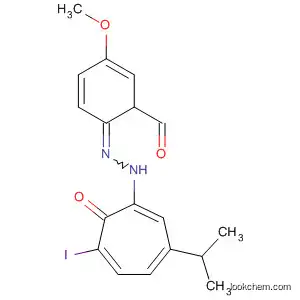 Molecular Structure of 90035-91-9 (Benzaldehyde, 4-methoxy-,
[6-iodo-3-(1-methylethyl)-7-oxo-1,3,5-cycloheptatrien-1-yl]hydrazone)