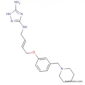 Molecular Structure of 90039-05-7 (1H-1,2,4-Triazole-3,5-diamine,
N-[4-[3-(1-piperidinylmethyl)phenoxy]-2-butenyl]-, (E)-)