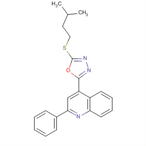 Quinoline, 4-[5-[(3-methylbutyl)thio]-1,3,4-oxadiazol-2-yl]-2-phenyl-