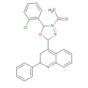 1,3,4-Oxadiazole,  3-acetyl-2-(2-chlorophenyl)-2,3-dihydro-5-(2-phenyl-4-quinolinyl)-