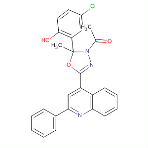 1,3,4-Oxadiazole,  3-acetyl-2-(5-chloro-2-hydroxyphenyl)-2,3-dihydro-2-methyl-5-(2-phenyl-  4-quinolinyl)-