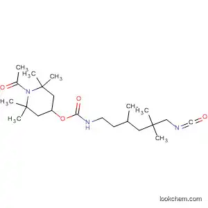 Molecular Structure of 90075-80-2 (Carbamic acid, (6-isocyanato-3,5,5-trimethylhexyl)-,
1-acetyl-2,2,6,6-tetramethyl-4-piperidinyl ester)