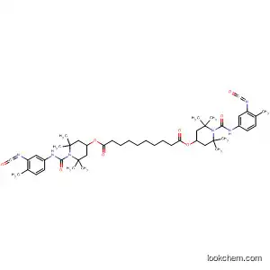 Molecular Structure of 90075-86-8 (Decanedioic acid,
bis[1-[[(3-isocyanato-4-methylphenyl)amino]carbonyl]-2,2,6,6-tetrameth
yl-4-piperidinyl] ester)