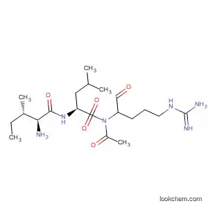 Molecular Structure of 90081-35-9 (L-Leucinamide,
N-acetyl-L-isoleucyl-N-[4-[(aminoiminomethyl)amino]-1-formylbutyl]-,
(S)-)