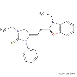 Molecular Structure of 90095-26-4 (2-Imidazolidinethione,
1-ethyl-4-[(3-ethyl-2(3H)-benzoxazolylidene)ethylidene]-3-phenyl-)
