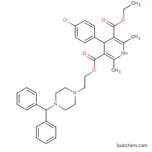 3,5-Pyridinedicarboxylic acid,
4-(4-chlorophenyl)-1,4-dihydro-2,6-dimethyl-,
2-[4-(diphenylmethyl)-1-piperazinyl]ethyl ethyl ester