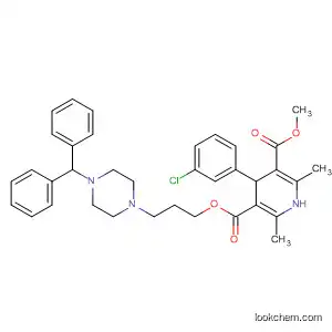 3,5-Pyridinedicarboxylic acid,
4-(3-chlorophenyl)-1,4-dihydro-2,6-dimethyl-,
3-[4-(diphenylmethyl)-1-piperazinyl]propyl methyl ester