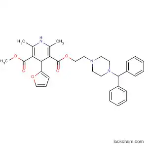 3,5-Pyridinedicarboxylic acid, 4-(2-furanyl)-1,4-dihydro-2,6-dimethyl-,
2-[4-(diphenylmethyl)-1-piperazinyl]ethyl methyl ester